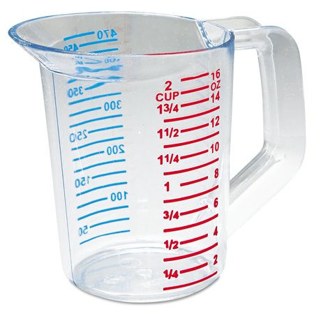 RUBBERMAID COMMERCIAL Bouncer Measuring Cup, 16oz, Clear FG321500CLR